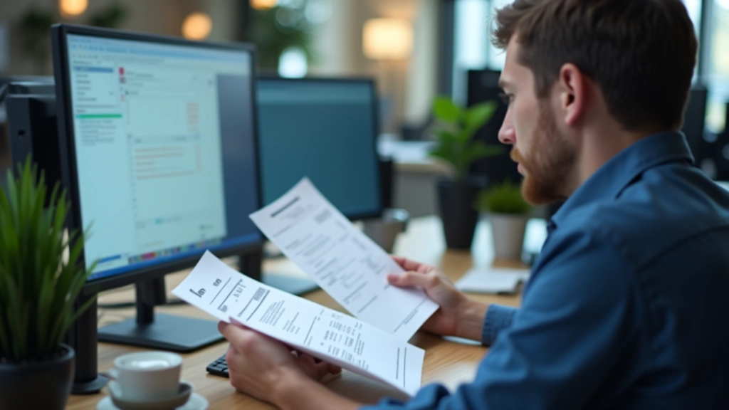 Invoice reconciliation workflow showing three-way matching between purchase order, receipt, and vendor invoice
